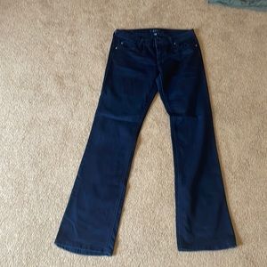 STS blue mid rise flare pants.